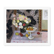 Henri Matisse's Bouquet and Compotier painting reproduced as a rolled canvas print