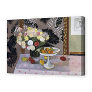 Henri Matisse's Bouquet and Compotier painting reproduced as a gallery-wrapped canvas print
