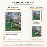 Henri Matisse - Conversation Under the Olive Trees canvas print size comparison and framing display infographic