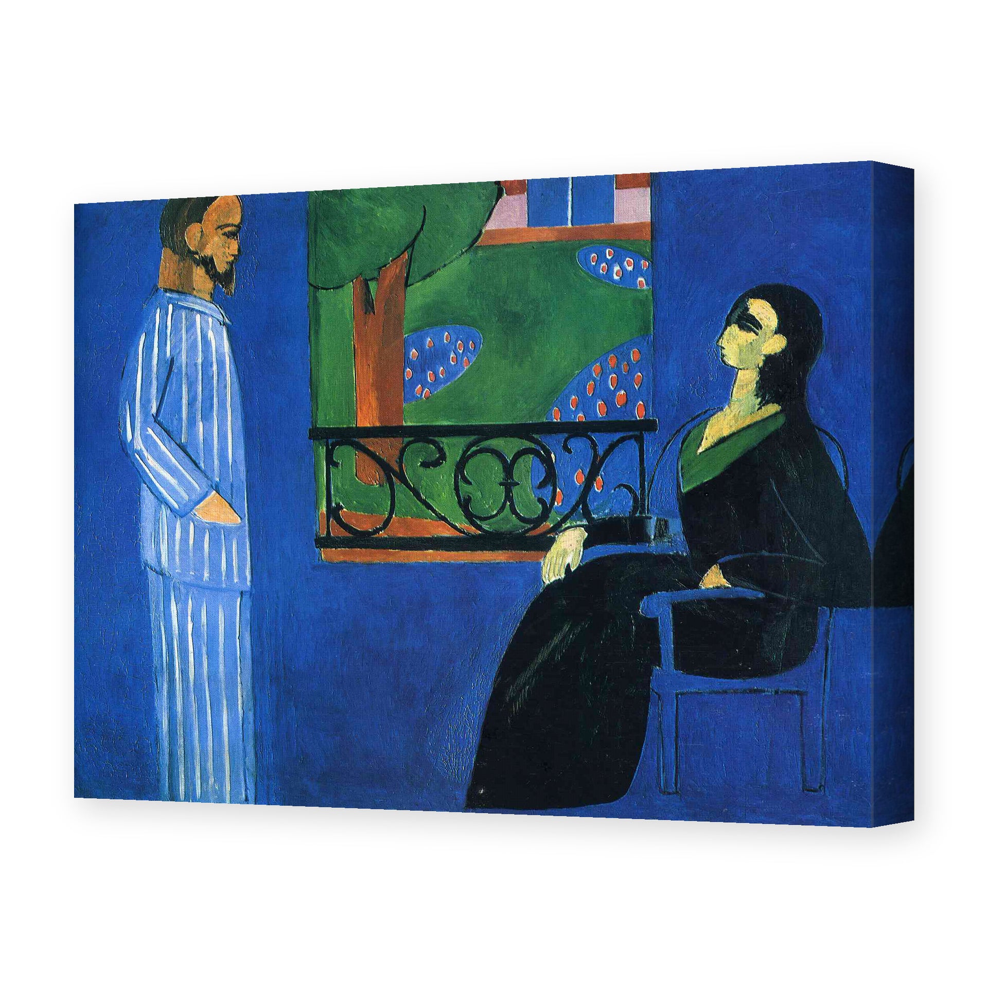 Henri Matisse's Conversation painting reproduced as a gallery-wrapped canvas print