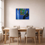 Gallery-wrapped canvas print of Henri Matisse's Conversation hanging on a dining room wall