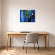 Gallery-wrapped canvas print of Henri Matisse's Conversation hanging in a home office