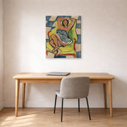 Gallery-wrapped canvas print of Henri Matisse's Dancer in repose hanging in a home office