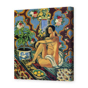 Henri Matisse's Decorative Figure on an Ornamental Background painting reproduced as a gallery-wrapped canvas print