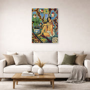 Unframed poster print of Henri Matisse's Decorative Figure on an Ornamental Background displayed in a living room, view 2