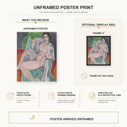 Henri Matisse - Draped Nude poster print size comparison display infographic