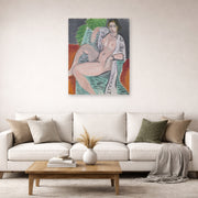 Unframed poster print of Henri Matisse's Draped Nude displayed in a living room, view 2
