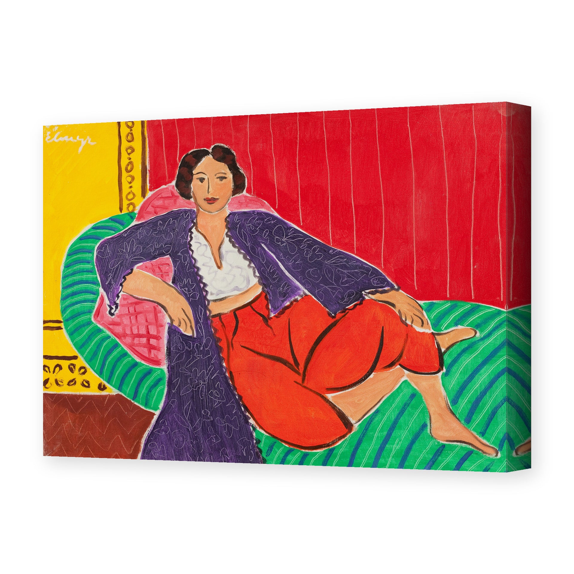 Henri Matisse's Elmyr De Hory-odalisque painting reproduced as a gallery-wrapped canvas print