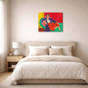 Gallery-wrapped canvas print of Henri Matisse's Elmyr De Hory-odalisque hanging above a bed in a bedroom