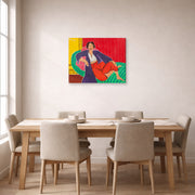 Gallery-wrapped canvas print of Henri Matisse's Elmyr De Hory-odalisque hanging on a dining room wall