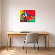 Gallery-wrapped canvas print of Henri Matisse's Elmyr De Hory-odalisque hanging in a home office
