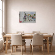 Gallery-wrapped canvas print of Henri Matisse's Festival of Flowers hanging on a dining room wall