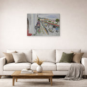 Gallery-wrapped canvas print of Henri Matisse's Festival of Flowers hanging in a living room, view 2