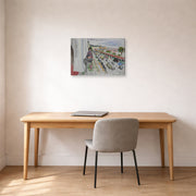 Gallery-wrapped canvas print of Henri Matisse's Festival of Flowers hanging in a home office