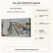 Henri Matisse - Festival of Flowers gallery wrap canvas construction and hanging details infographic