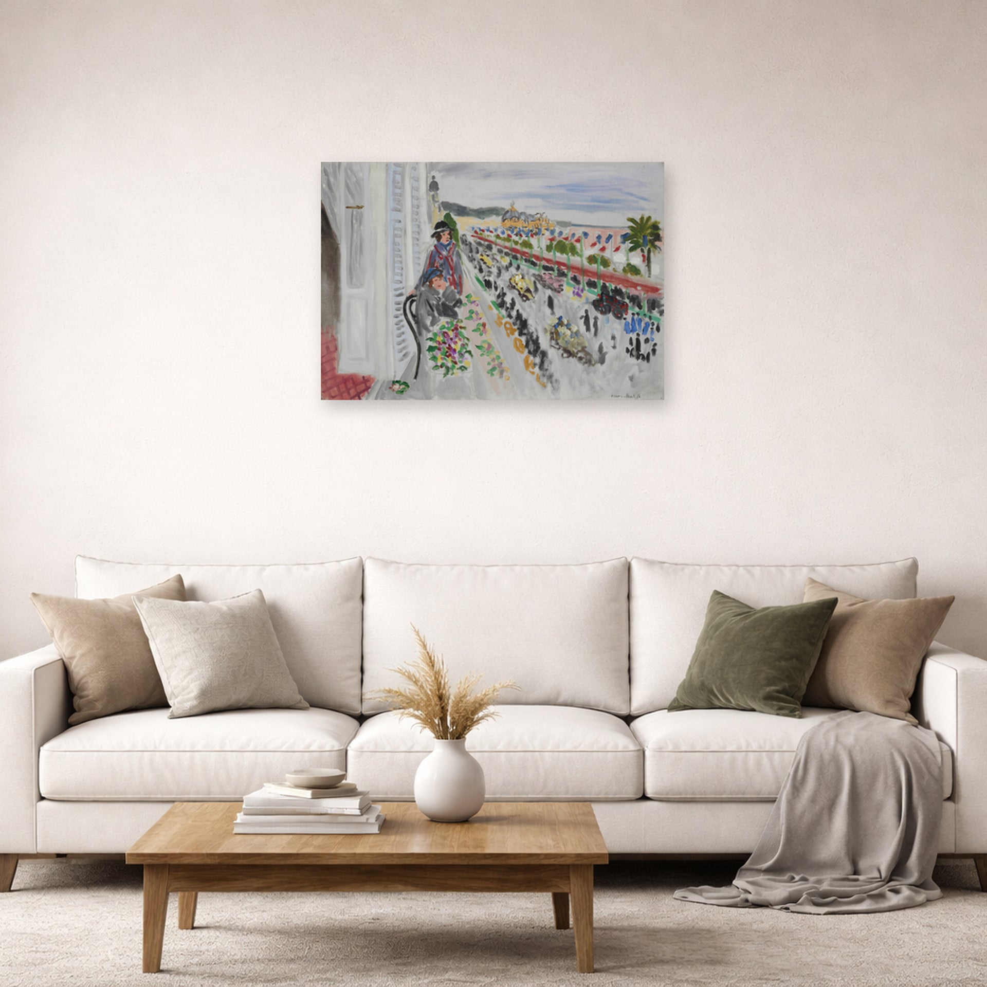 Unframed poster print of Henri Matisse's Festival of Flowers displayed in a living room, view 2