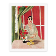 Henri Matisse's Figure at the Rideau Releve painting reproduced as a rolled canvas print