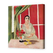 Henri Matisse's Figure at the Rideau Releve painting reproduced as a gallery-wrapped canvas print