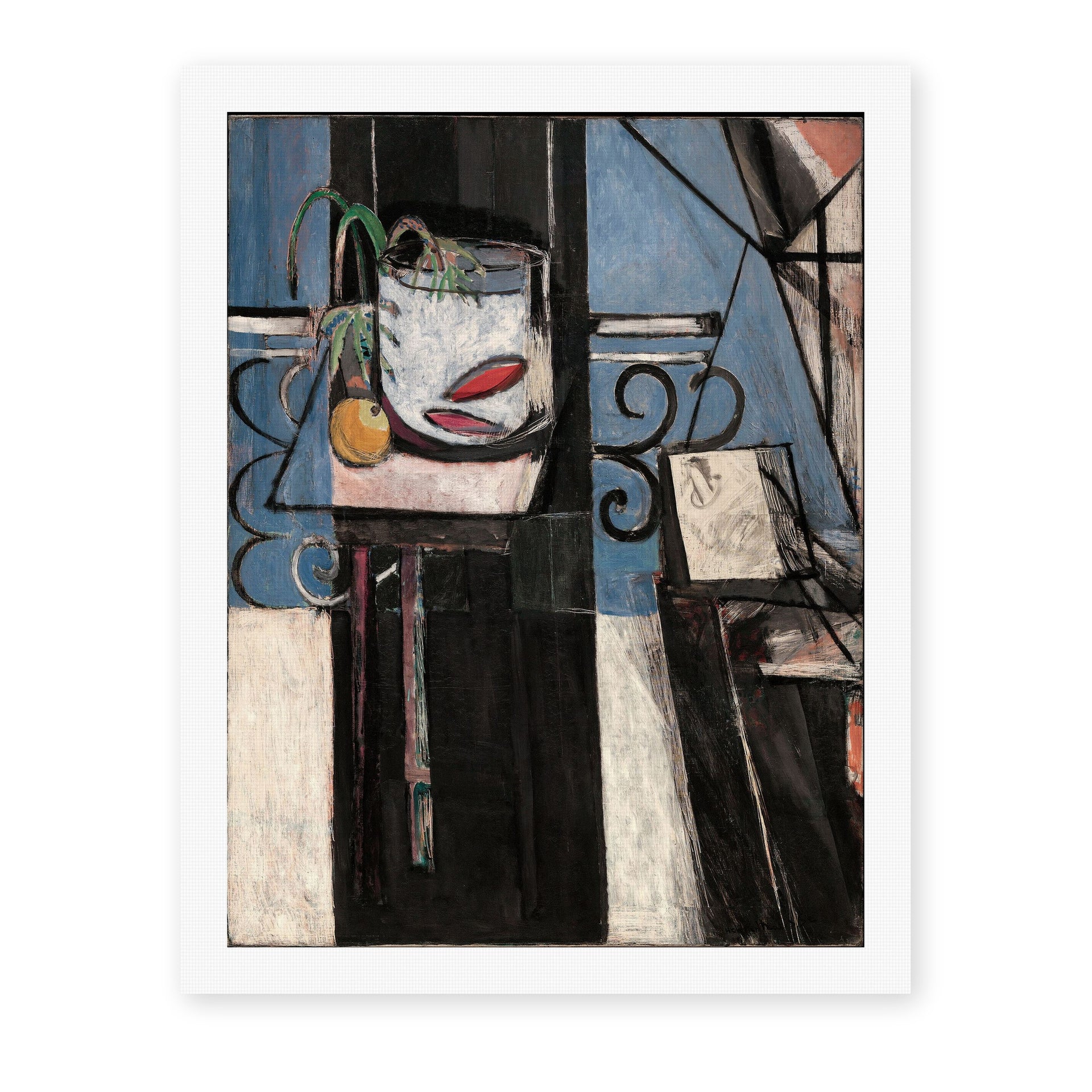 Henri Matisse's Goldfish and Palette painting reproduced as a rolled canvas print