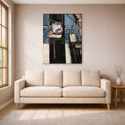 Gallery-wrapped canvas print of Henri Matisse's Goldfish and Palette hanging in a living room, view 1