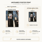 Henri Matisse - Goldfish and Palette poster print size comparison display infographic