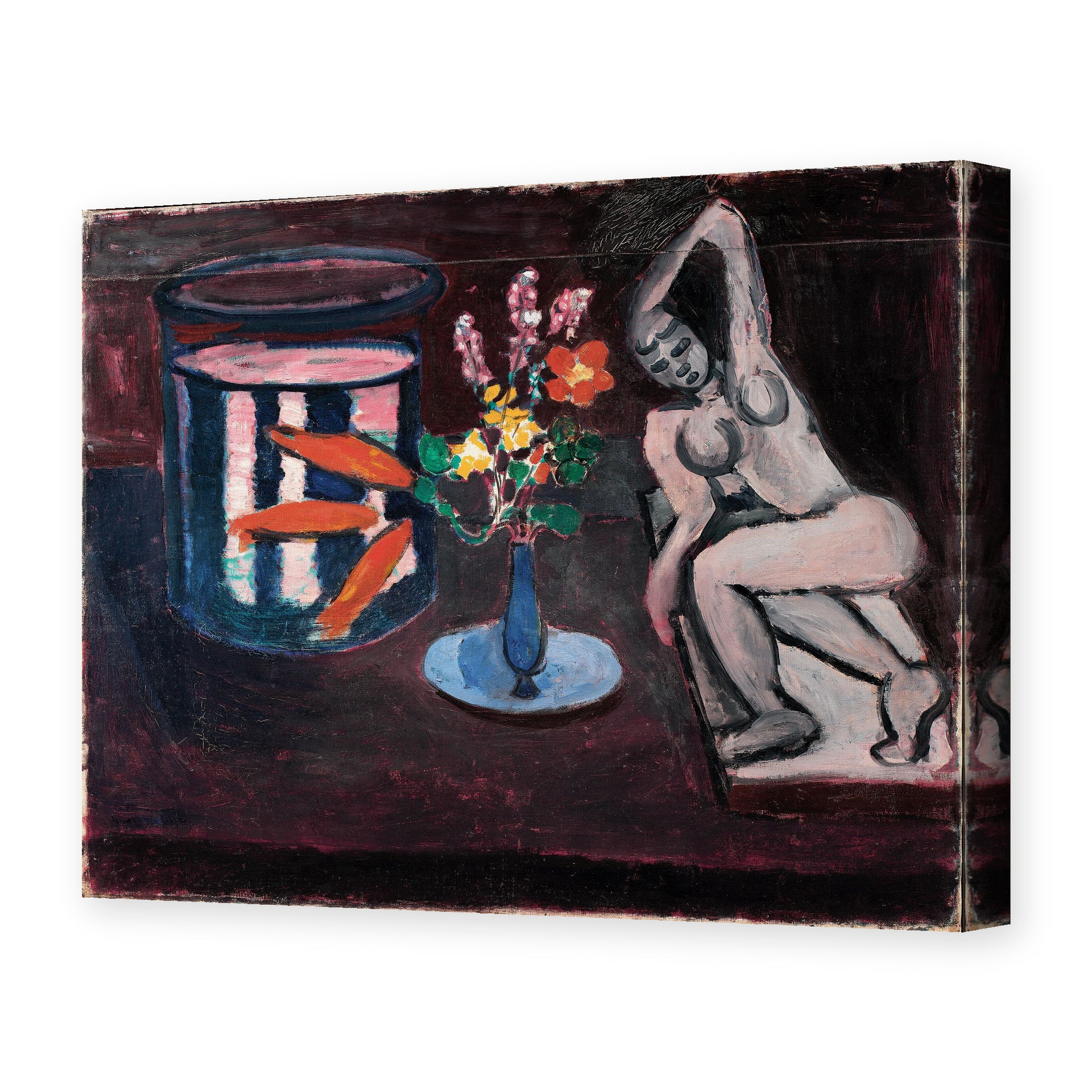 Henri Matisse's Goldfish painting reproduced as a gallery-wrapped canvas print