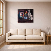 Gallery-wrapped canvas print of Henri Matisse's Goldfish hanging in a living room, view 1