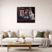 Unframed poster print of Henri Matisse's Goldfish displayed in a living room, view 2