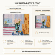 Henri Matisse - Green Vase poster print size comparison display infographic