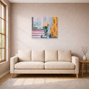 Unframed poster print of Henri Matisse's Green Vase displayed in a living room, view 1