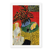 Henri Matisse's Interior with Black Fern painting reproduced as a rolled canvas print