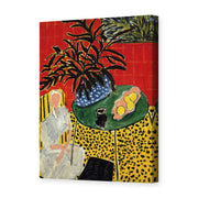 Henri Matisse's Interior with Black Fern painting reproduced as a gallery-wrapped canvas print