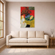 Unframed poster print of Henri Matisse's Interior with Black Fern displayed in a living room, view 1