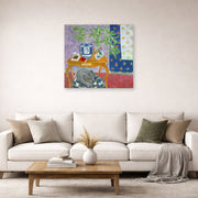 Unframed poster print of Henri Matisse's Interior with Dog displayed in a living room, view 2