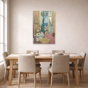 Unframed poster print of Henri Matisse's Interior at Nice displayed on a dining room wall
