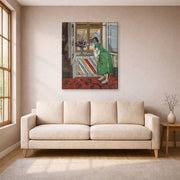Gallery-wrapped canvas print of Henri Matisse's Jeune Fille a La Mauresque hanging in a living room, view 1