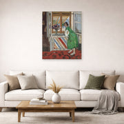 Unframed poster print of Henri Matisse's Jeune Fille a La Mauresque displayed in a living room, view 2
