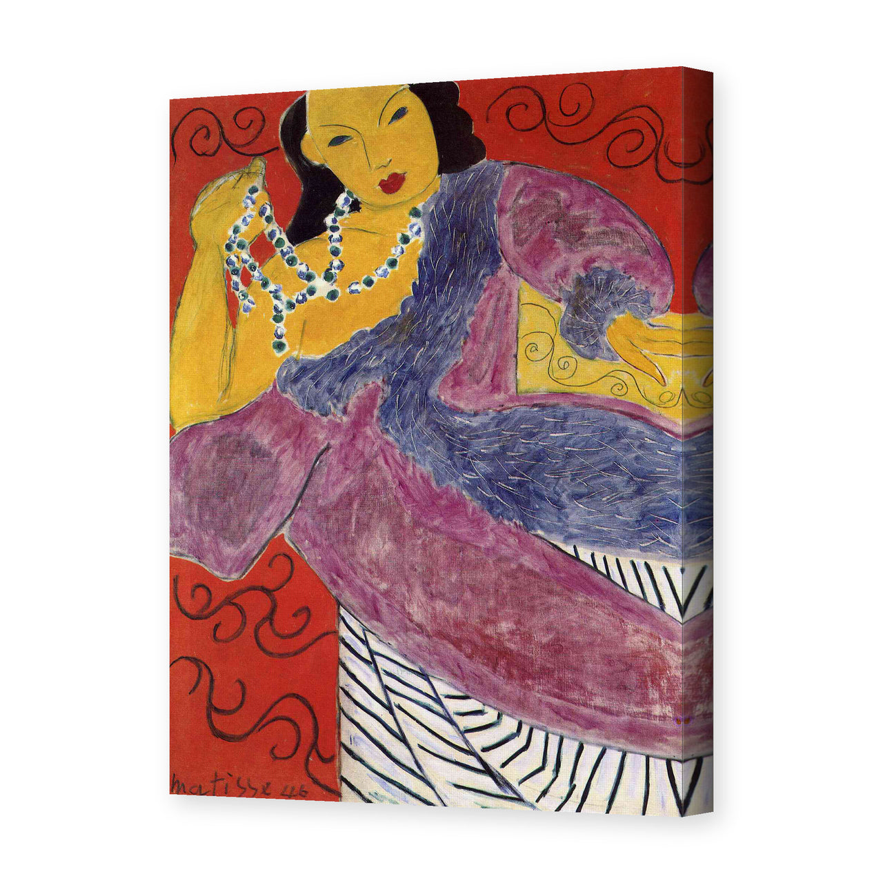 Henri Matisse's L'Asie (Asia) painting reproduced as a gallery-wrapped canvas print