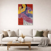 Gallery-wrapped canvas print of Henri Matisse's L'Asie (Asia) hanging in a living room, view 2