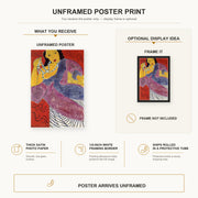 Henri Matisse - L'Asie (Asia) poster print size comparison display infographic