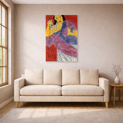 Unframed poster print of Henri Matisse's L'Asie (Asia) displayed in a living room, view 1