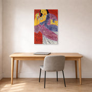 Unframed poster print of Henri Matisse's L'Asie (Asia) displayed in a home office