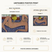 Henri Matisse - Large Reclining Nude poster print size comparison display infographic