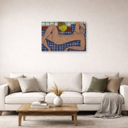 Unframed poster print of Henri Matisse's Large Reclining Nude displayed in a living room, view 2