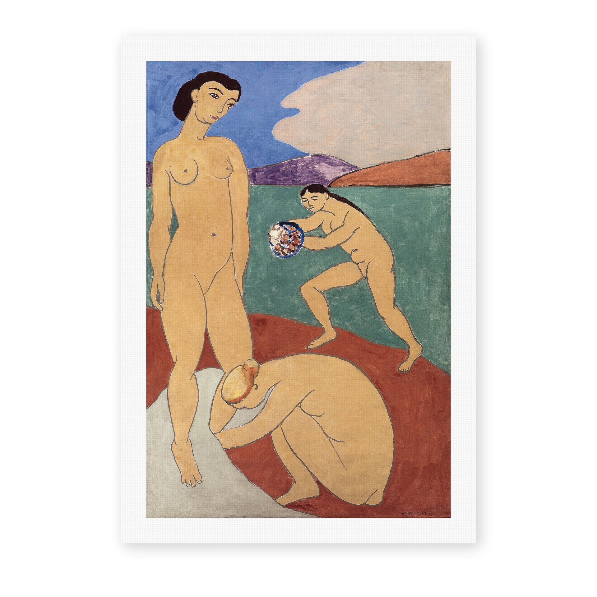Henri Matisse's Le Luxe II painting reproduced as a rolled canvas print