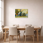 Gallery-wrapped canvas print of Henri Matisse's Les Boules De Neige (snowballs) hanging on a dining room wall