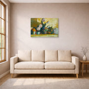 Gallery-wrapped canvas print of Henri Matisse's Les Boules De Neige (snowballs) hanging in a living room, view 1