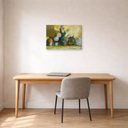 Gallery-wrapped canvas print of Henri Matisse's Les Boules De Neige (snowballs) hanging in a home office