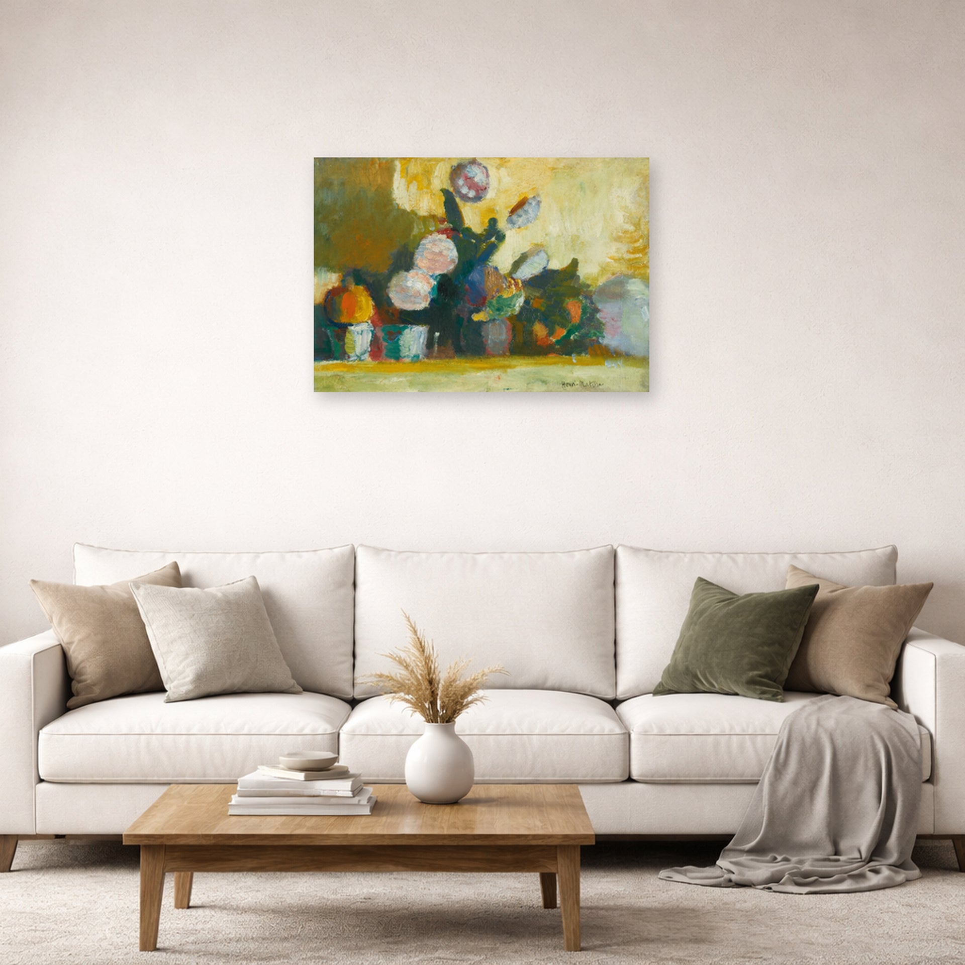 Unframed poster print of Henri Matisse's Les Boules De Neige (snowballs) displayed in a living room, view 2