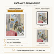 Henri Matisse - Les Regates De Nice canvas print size comparison and framing display infographic